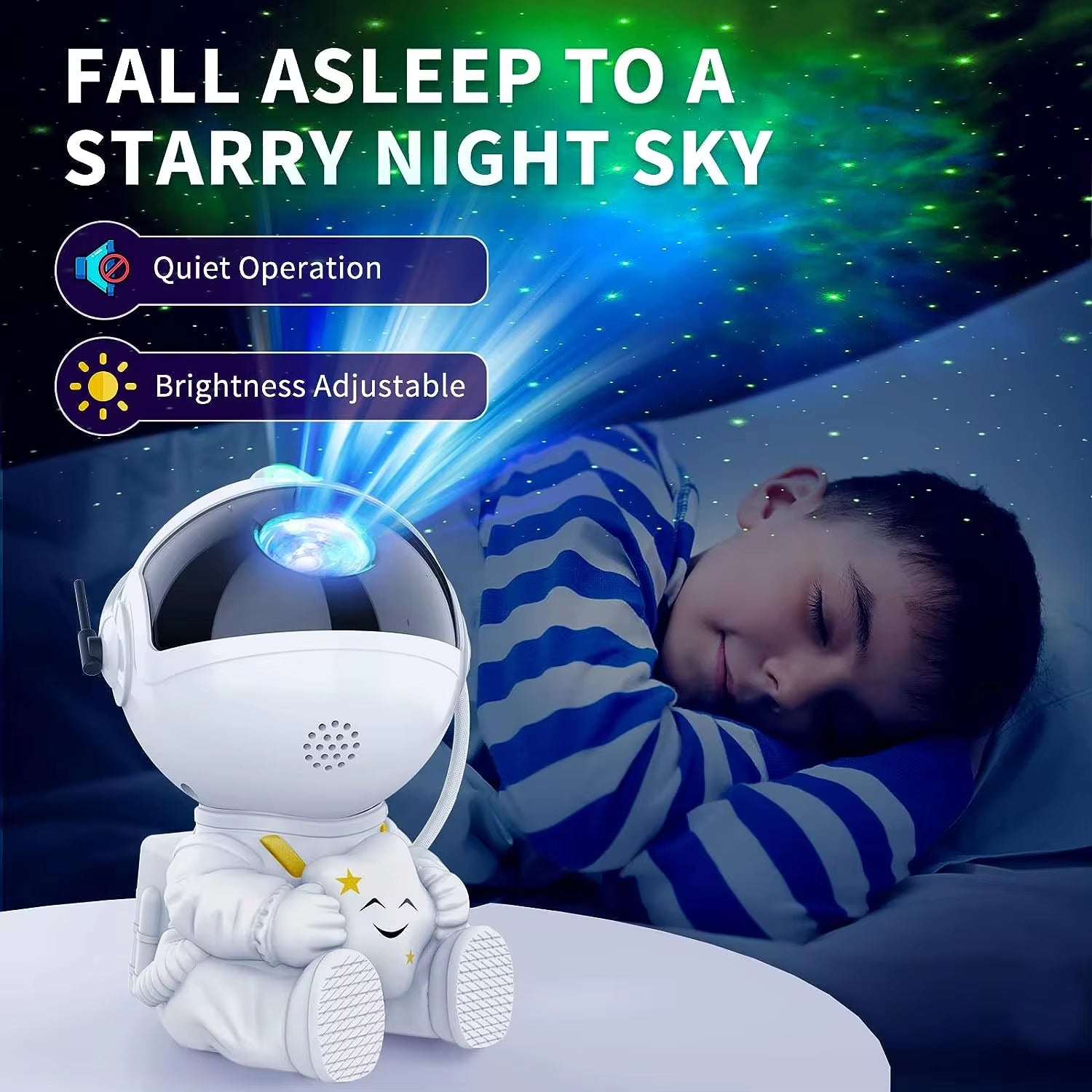 Astronaut Star Projector Galaxy Night Light Space Projector Starry Nebula Ceiling LED Lamp for Bedroom Home Decorative Kids Gift