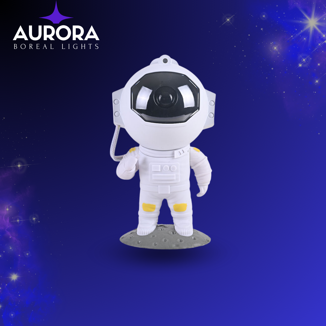 Lámpara de Decoración Nocturna de Astronauta que Proyecta Galaxias - Aurora Boreal Lights